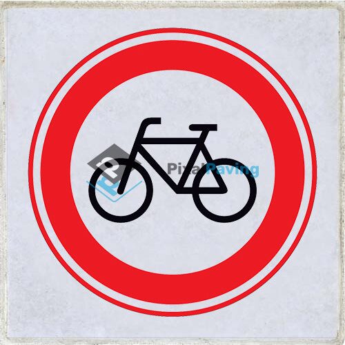 PixalPaving stoeptegel bedrukken - Gesloten voor fietsers