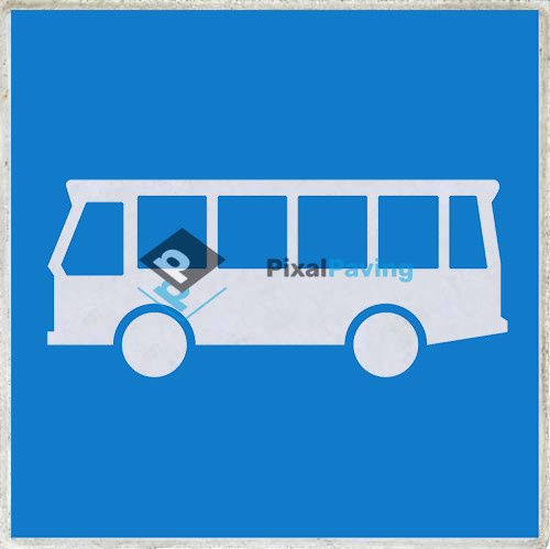 PixalPaving stoeptegel bedrukken F13 rijbaan bussen busstrook