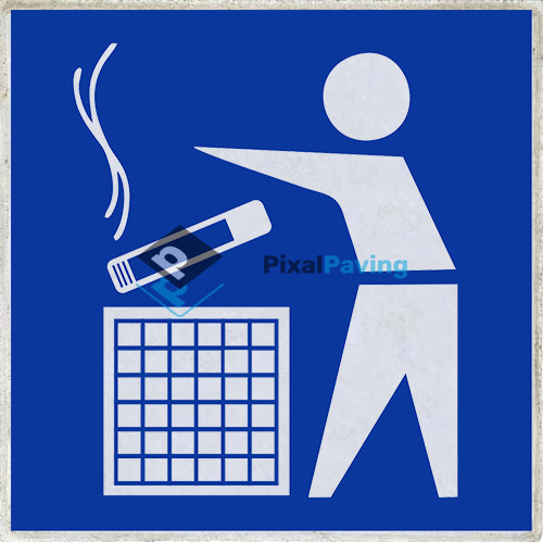 PixalPaving stoeptegel bedrukken - Informatiebord rookzone