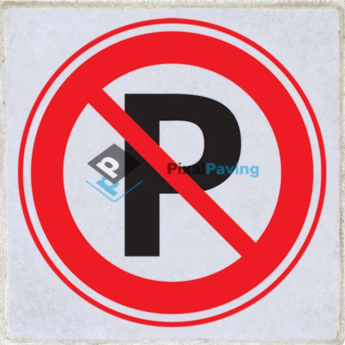 PixalPaving - stoeptegel bedrukken Verboden te parkeren p
