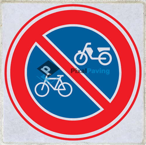 stoeptegel bedrukken Verbod fietsen en bromfietsen te plaatsen | PixalPaving.nl
