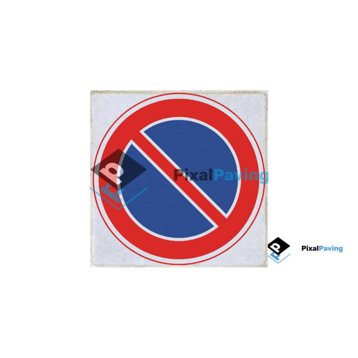 PixalPaving stoeptegel bedrukken - verboden te parkeren